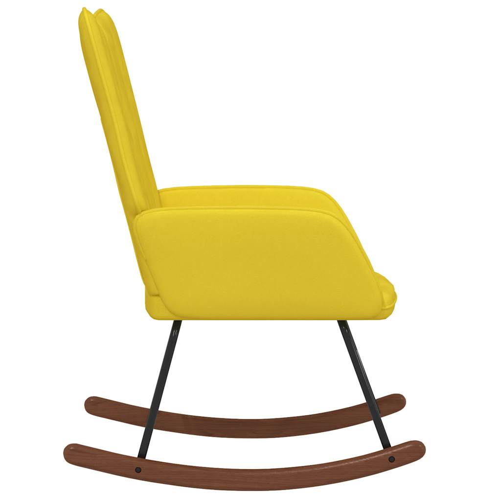 Rocking chair velvet mustard yellow