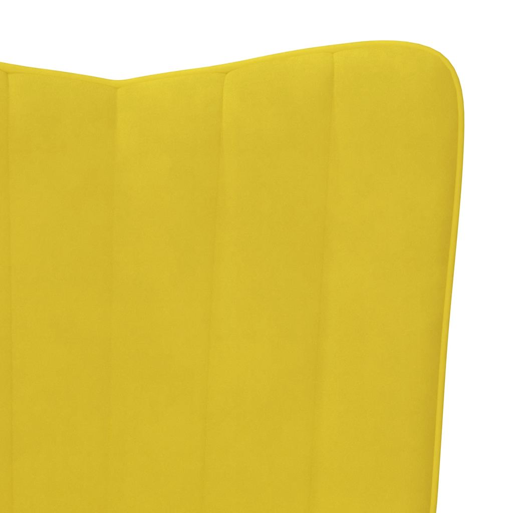 Rocking chair velvet mustard yellow