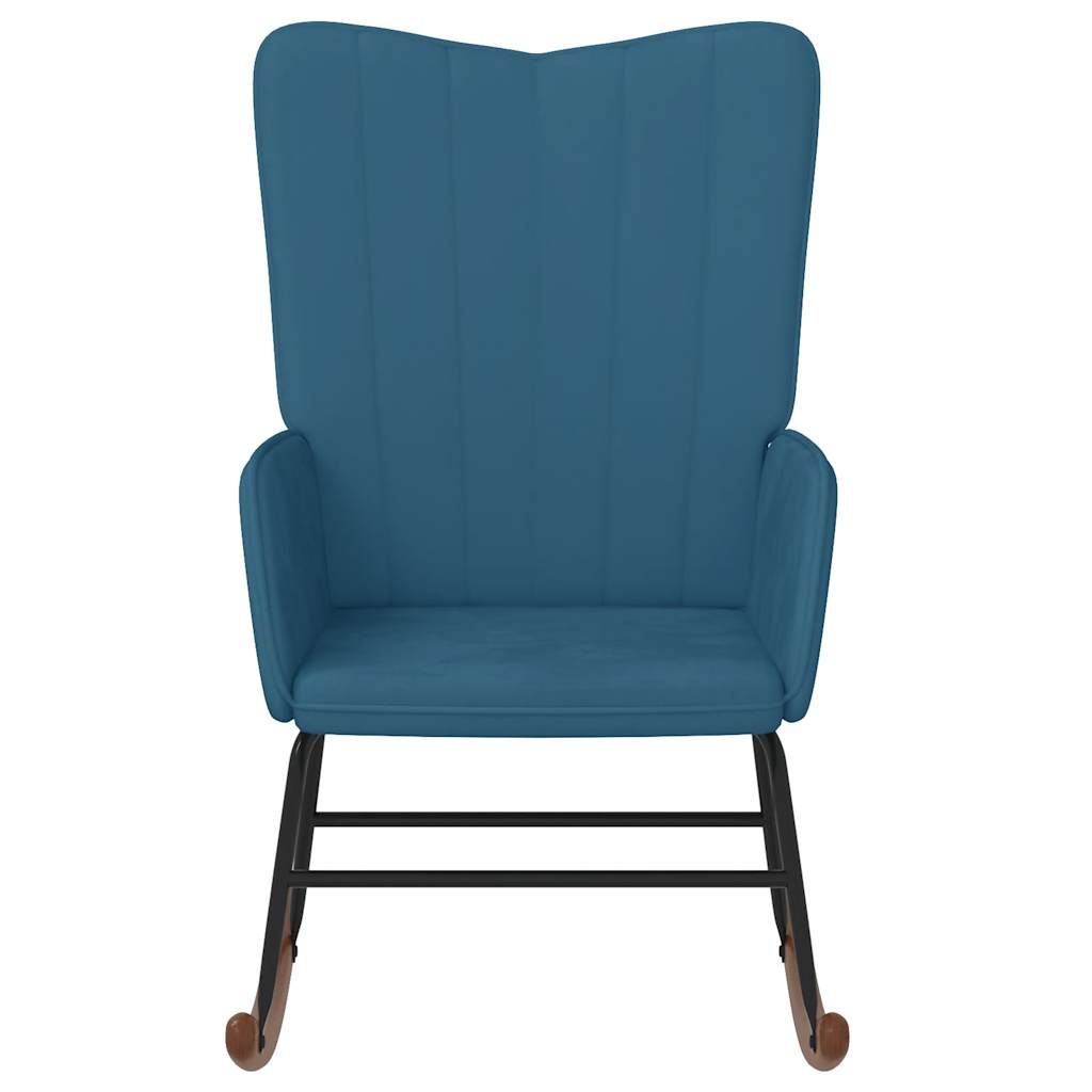 Rocking Chair Blue Velvet