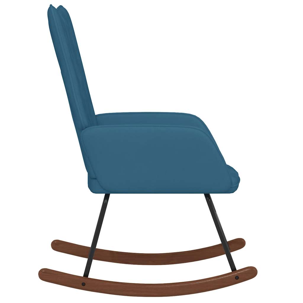 Rocking Chair Blue Velvet