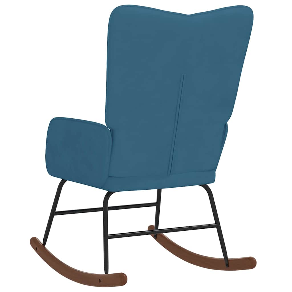 Rocking Chair Blue Velvet
