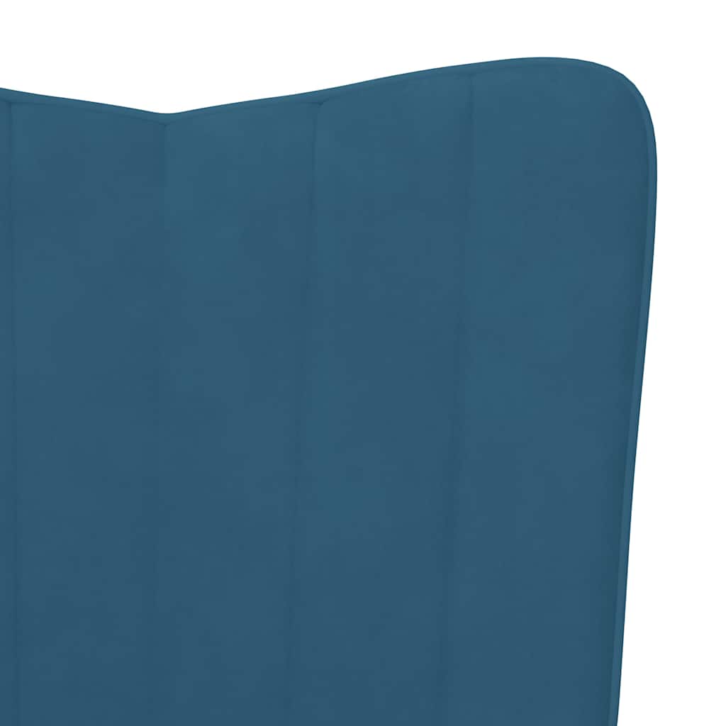 Rocking Chair Blue Velvet