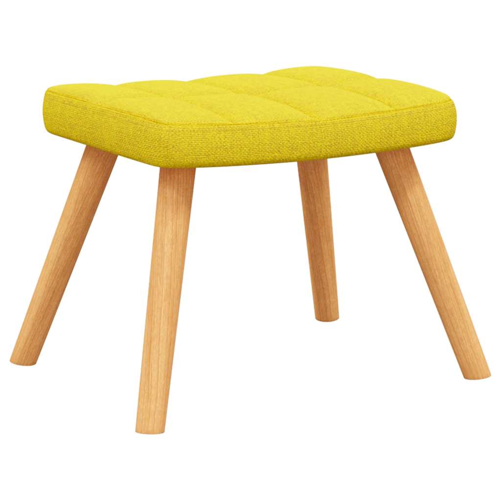 Rocking chair with stool mustard yellow fabric