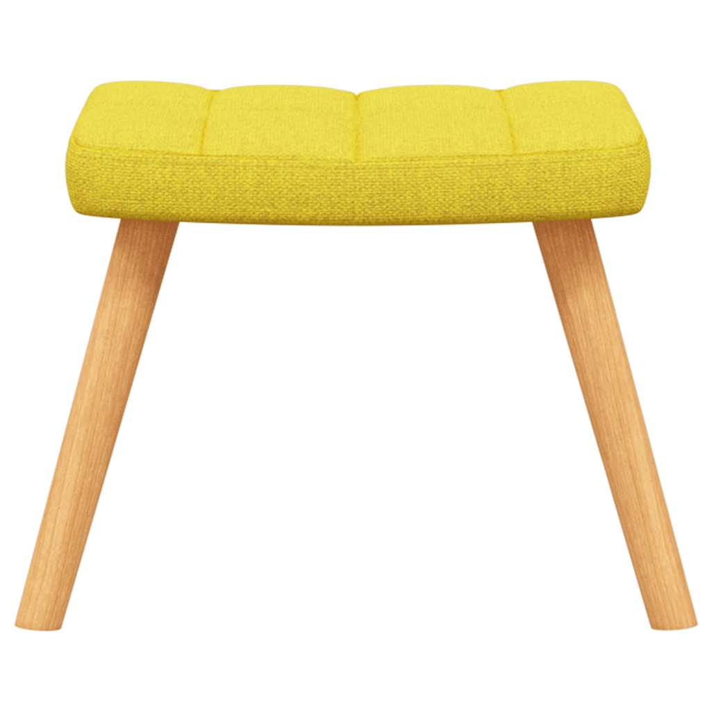 Rocking chair with stool mustard yellow fabric