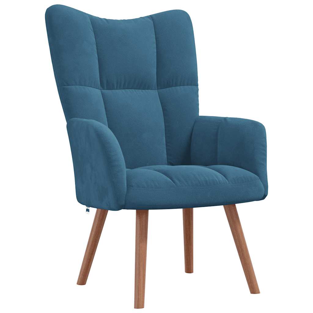 Relaxsessel Blau Samt