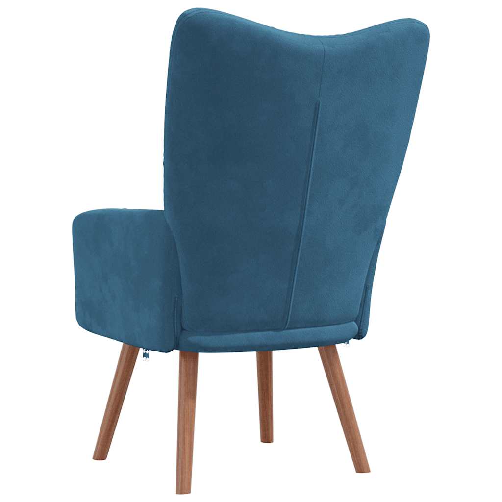Relaxsessel Blau Samt