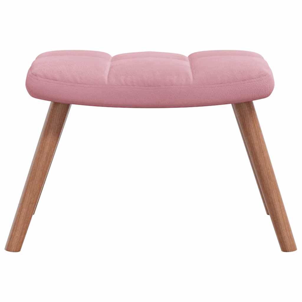 Relaxsessel mit Hocker Rosa Samt