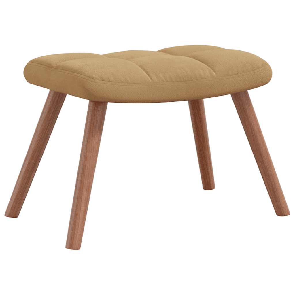 Relaxsessel mit Hocker Braun Samt