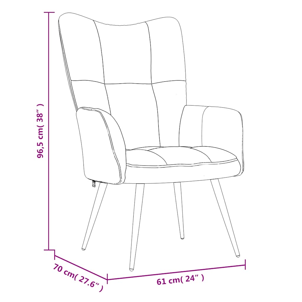 Relaxsessel mit Hocker Dunkelgrün Samt