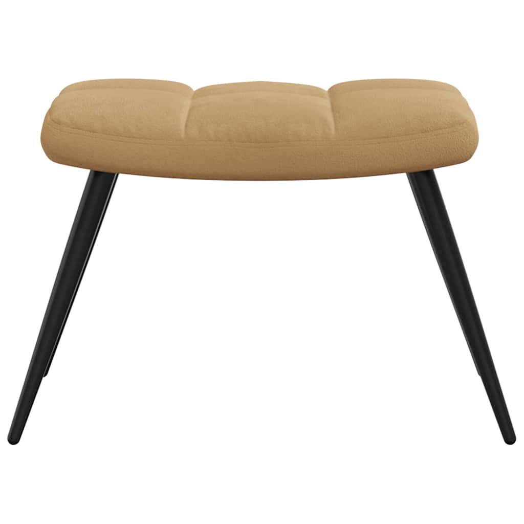 Relaxsessel mit Hocker Braun Samt