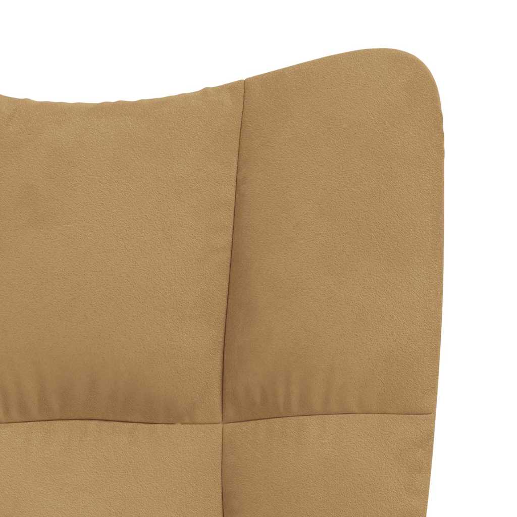 Relaxsessel mit Hocker Braun Samt