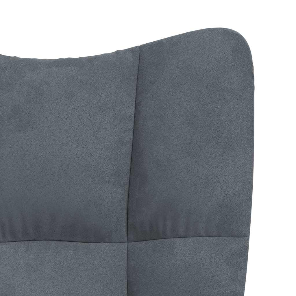Rocking Chair Dark Gray Velvet