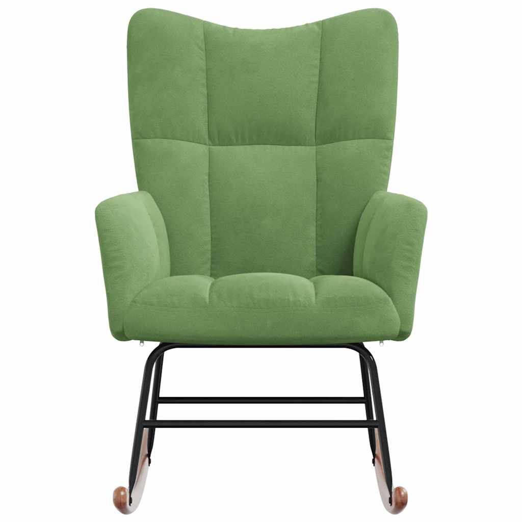 Rocking chair light green velvet
