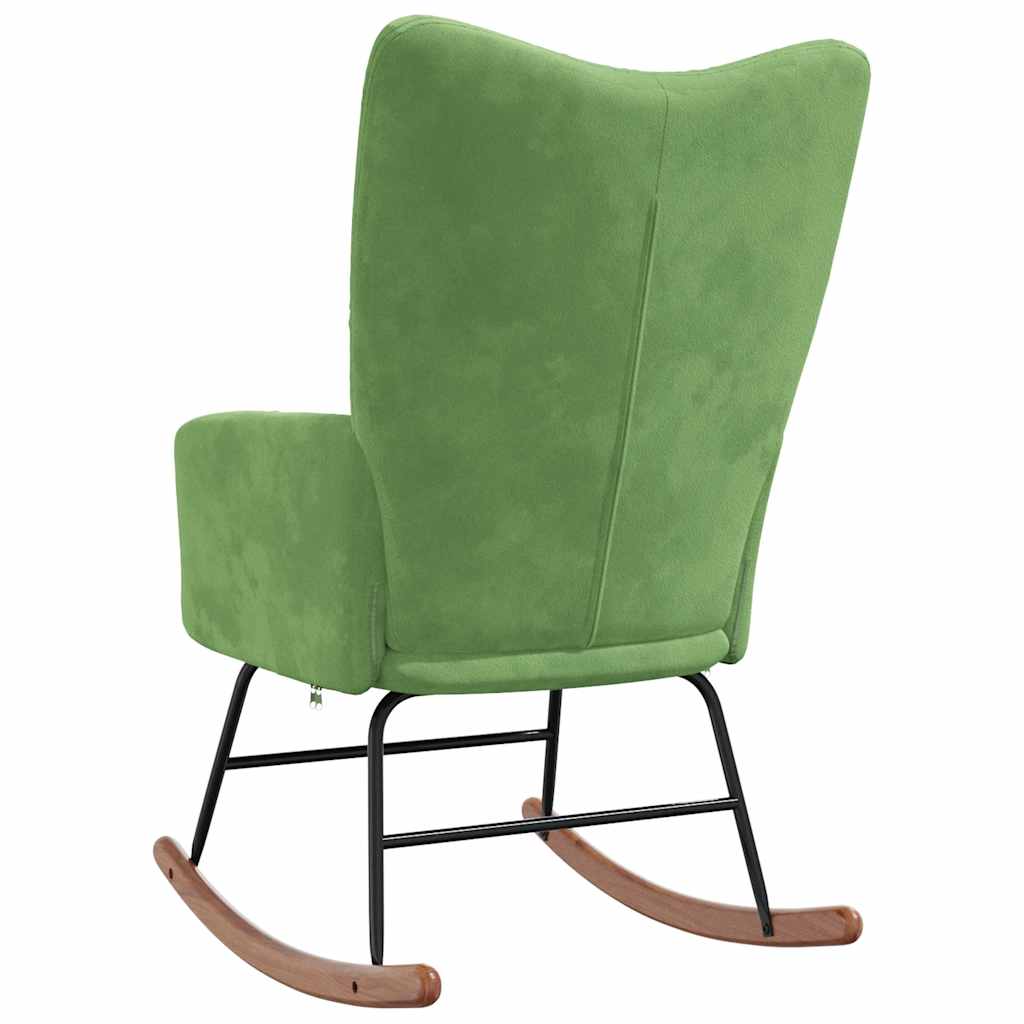 Rocking chair light green velvet