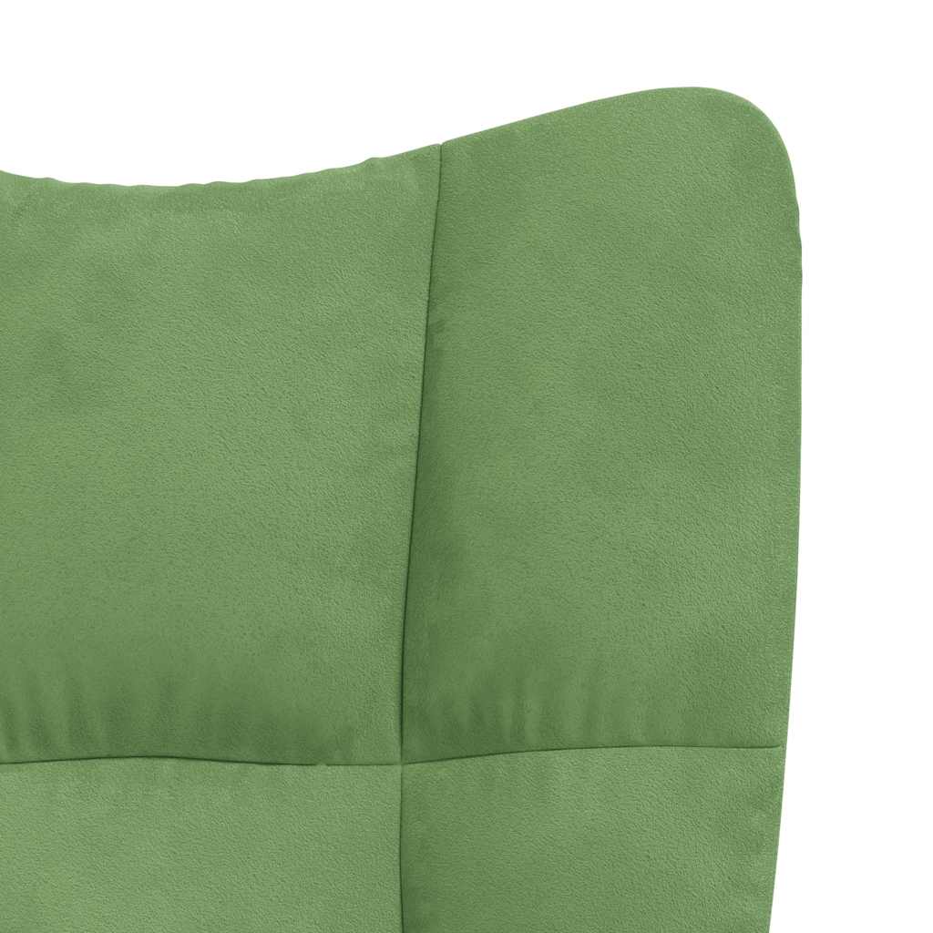 Rocking chair light green velvet