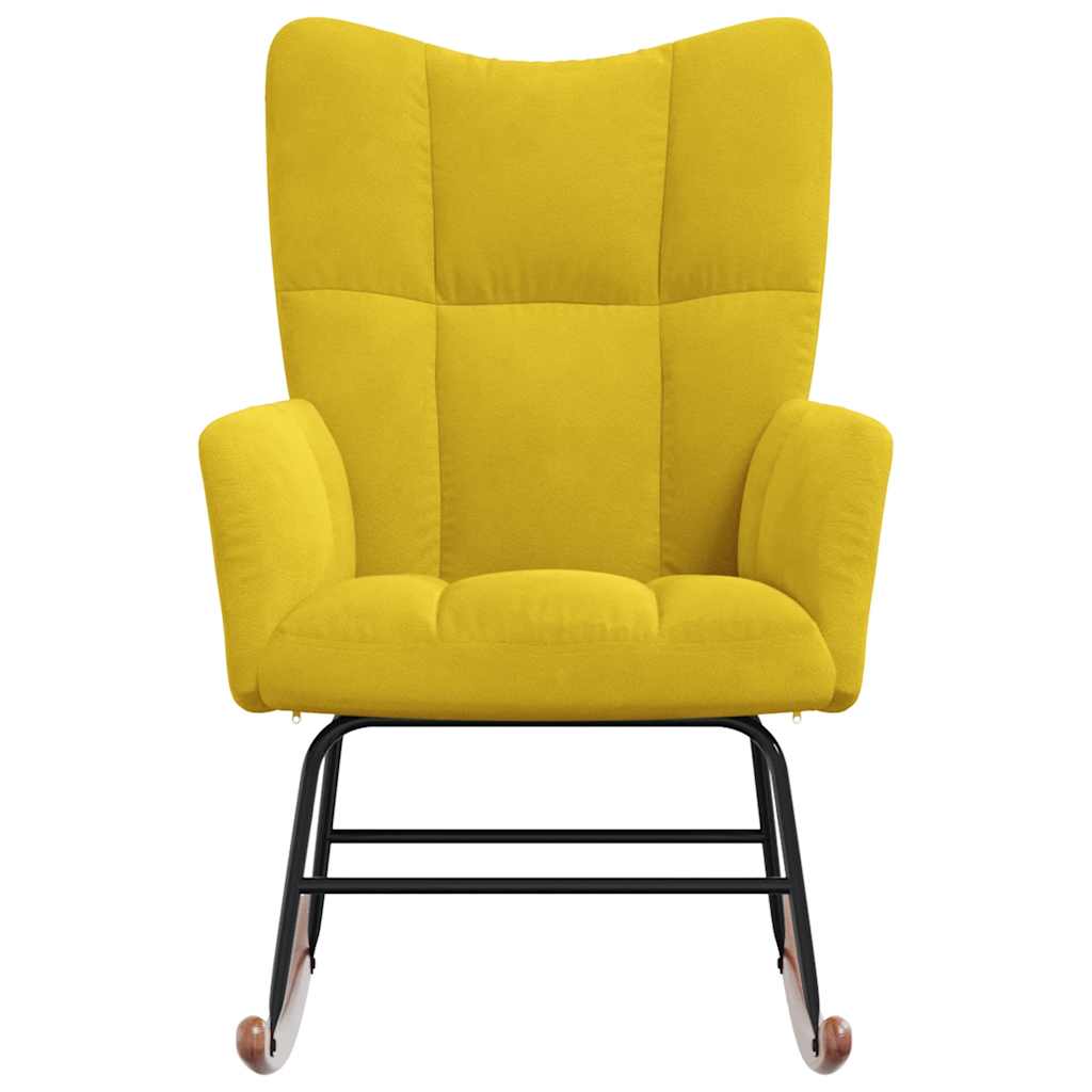 Rocking chair velvet mustard yellow