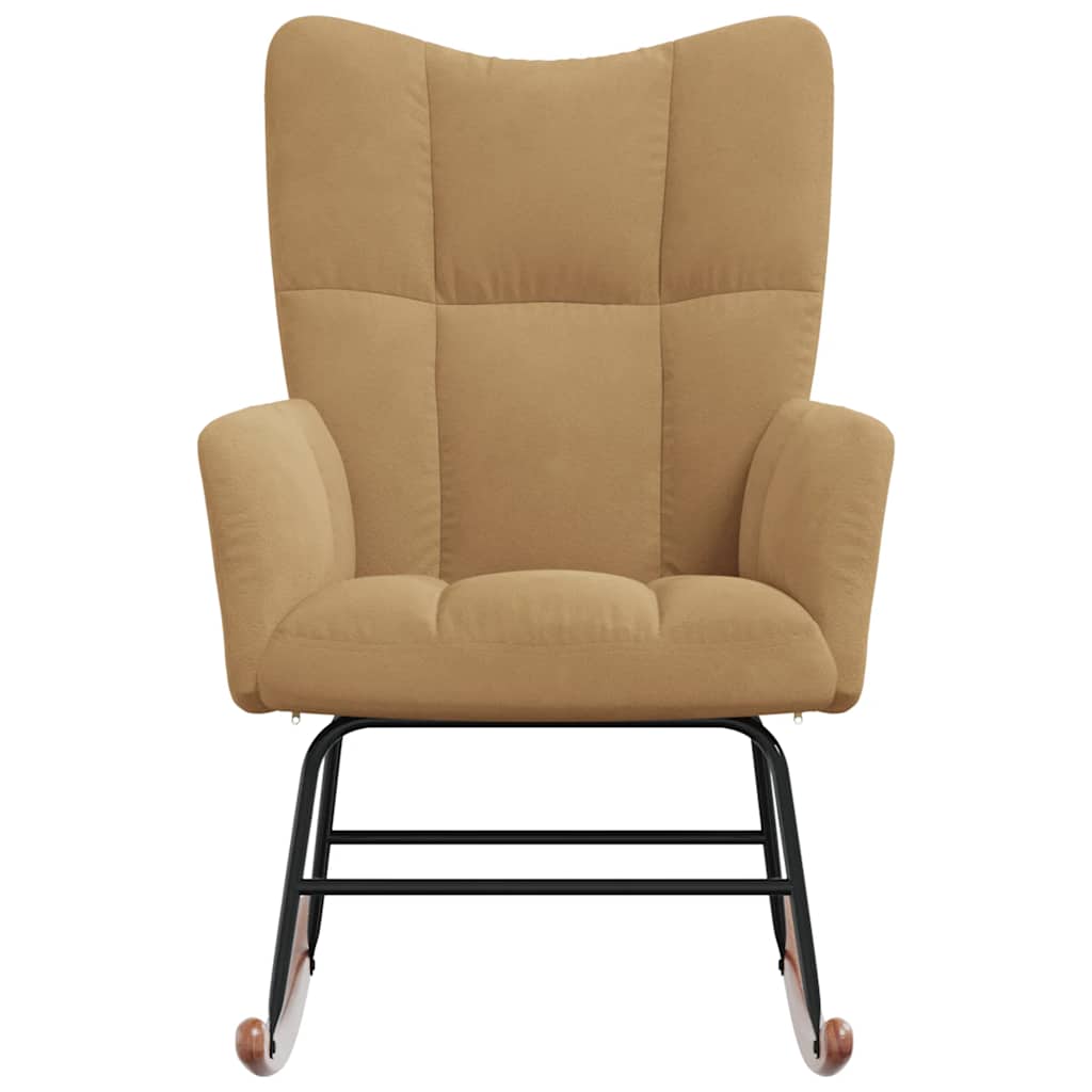 Rocking Chair Brown Velvet