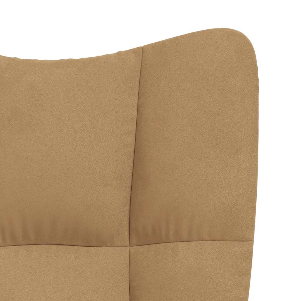 Rocking Chair Brown Velvet