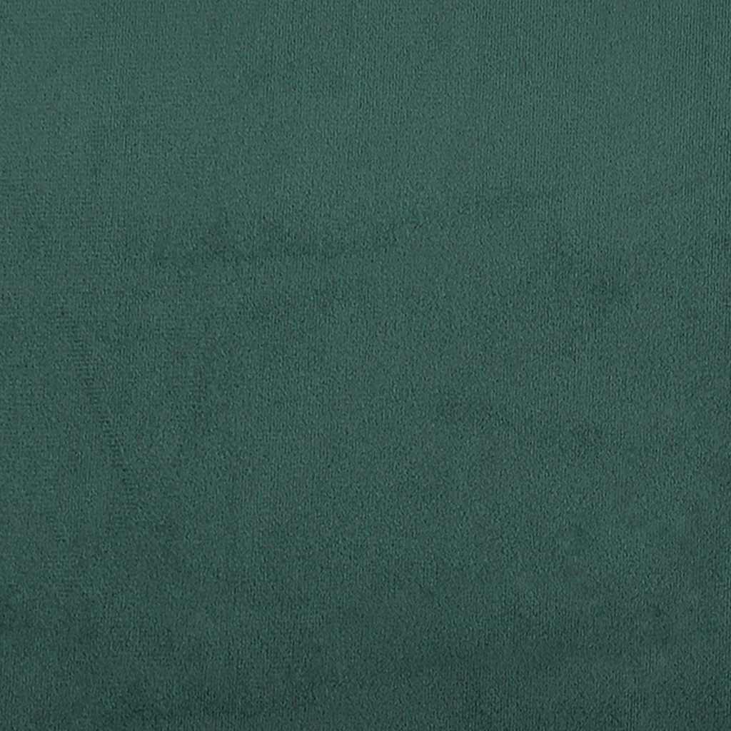 Rocking chair with stool velvet dark green