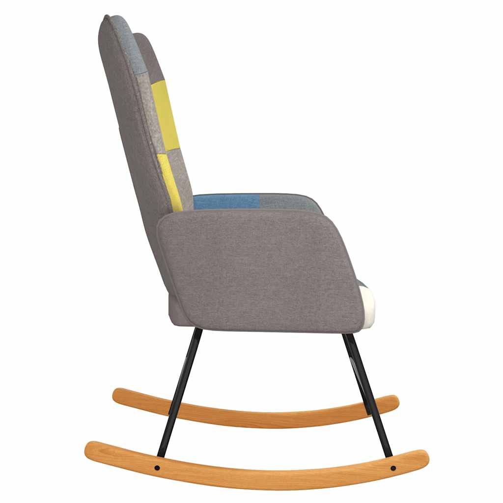 Rocking chair patchwork fabric