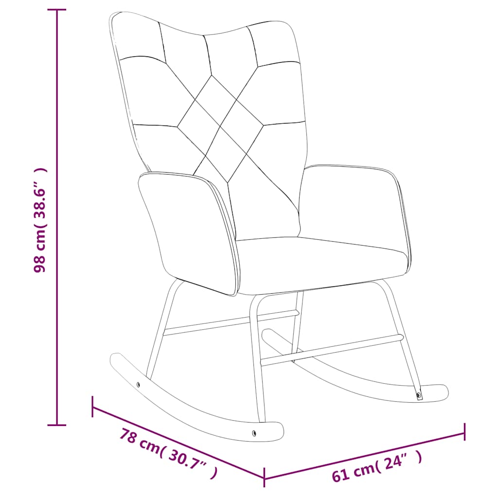 Rocking chair patchwork fabric