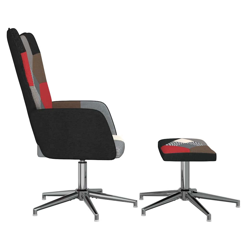 Relaxsessel mit Hocker Patchwork Stoff