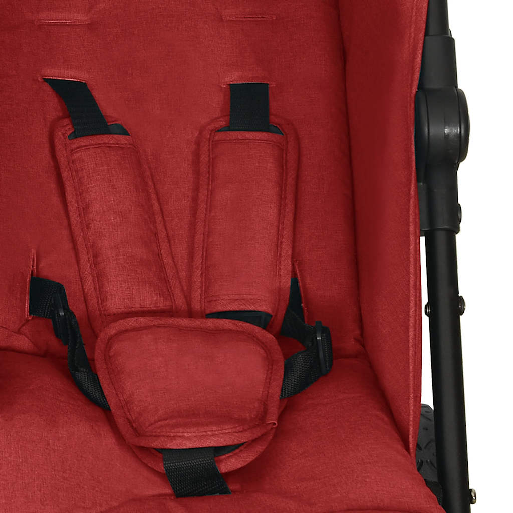 Double stroller red steel