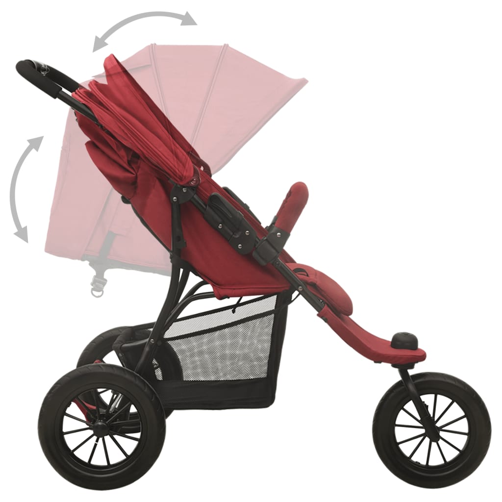 Stroller Red Steel