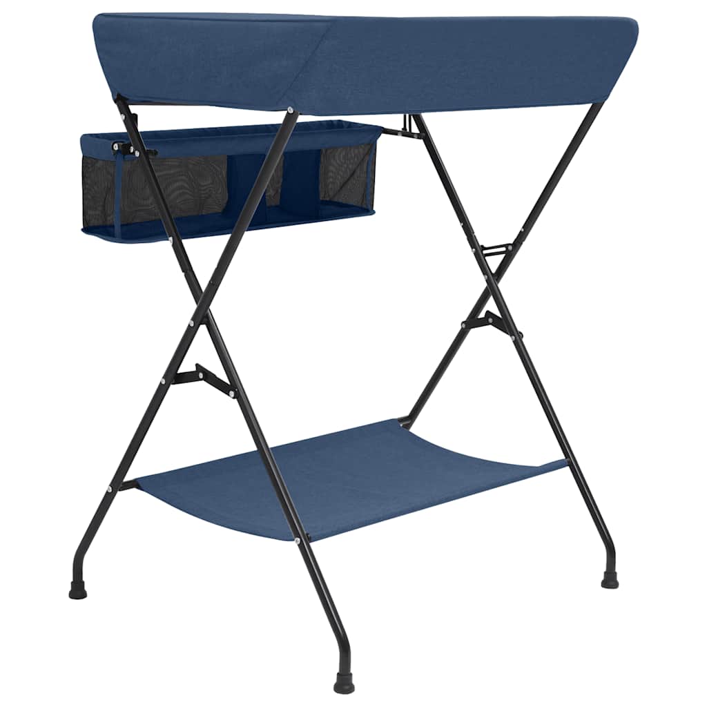 Changing table navy blue iron