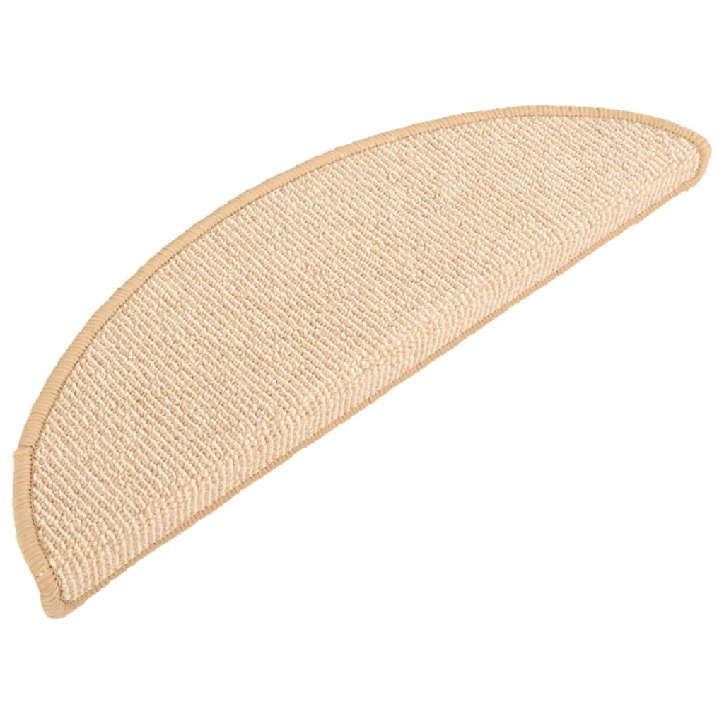 Stair mats 15 pcs. Cream 56x17x3 cm