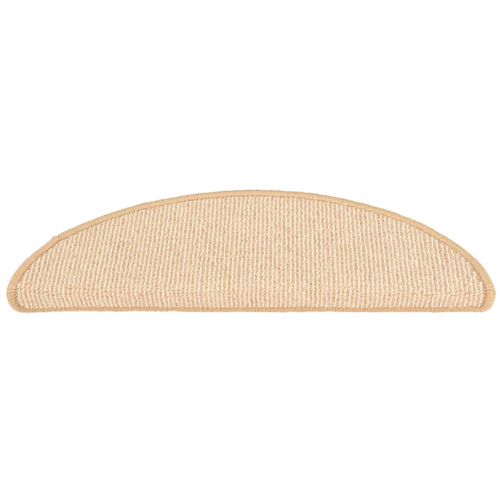 Stair mats 15 pcs. Cream 56x17x3 cm