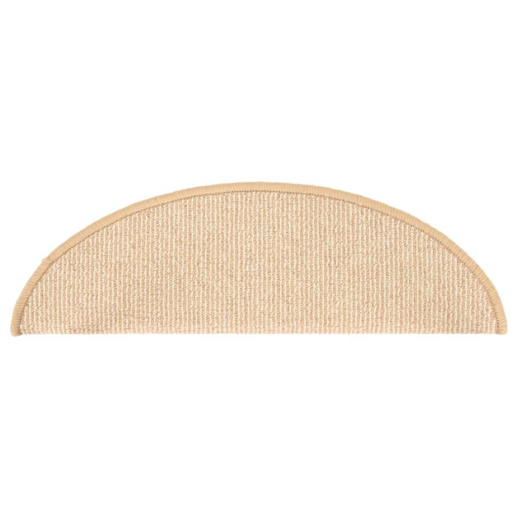 Stair mats 15 pcs. Cream 56x17x3 cm