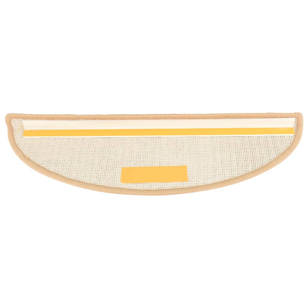 Stair mats 15 pcs. Cream 56x17x3 cm