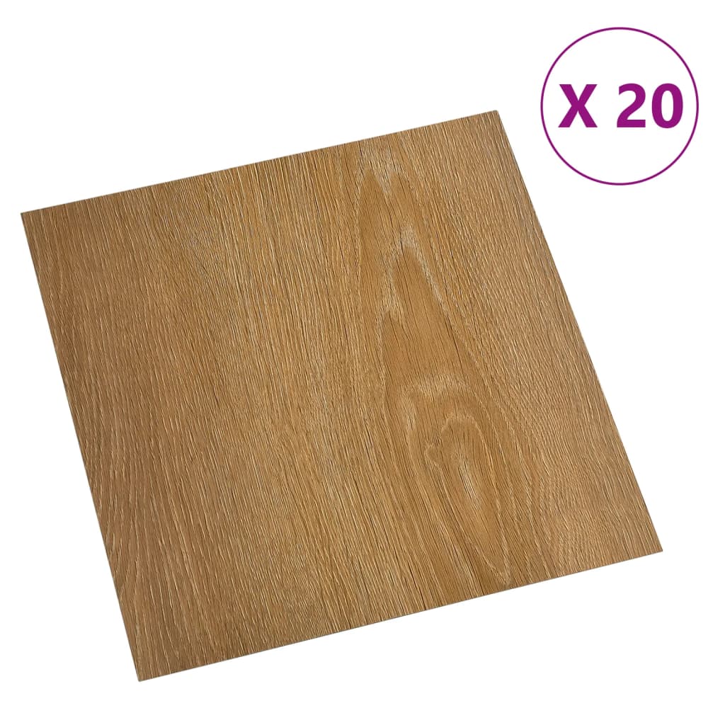 PVC-Fliesen Selbstklebend 20 Stk. 1,86 m² Braun
