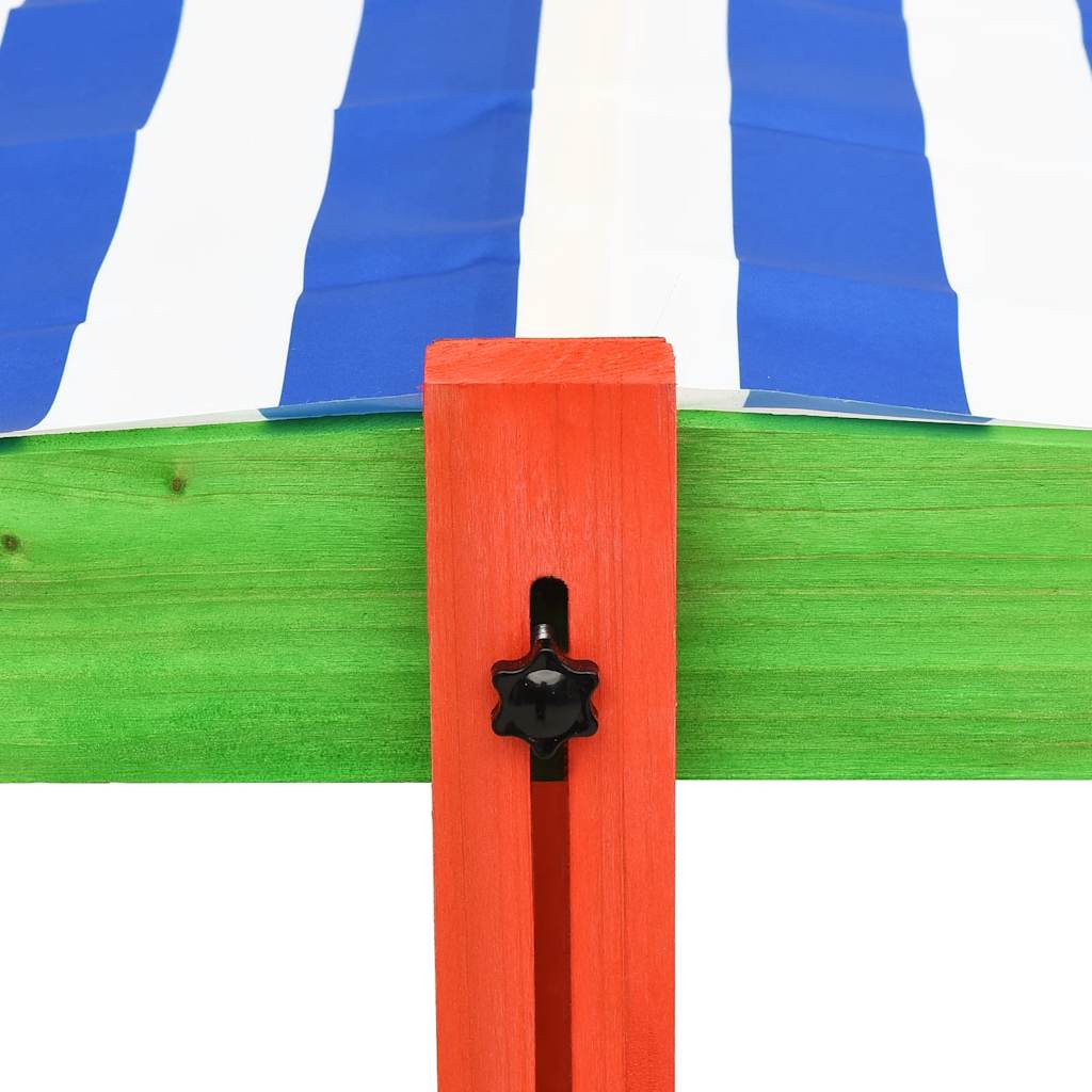 Sandpit with adjustable roof fir wood multicolored UV50