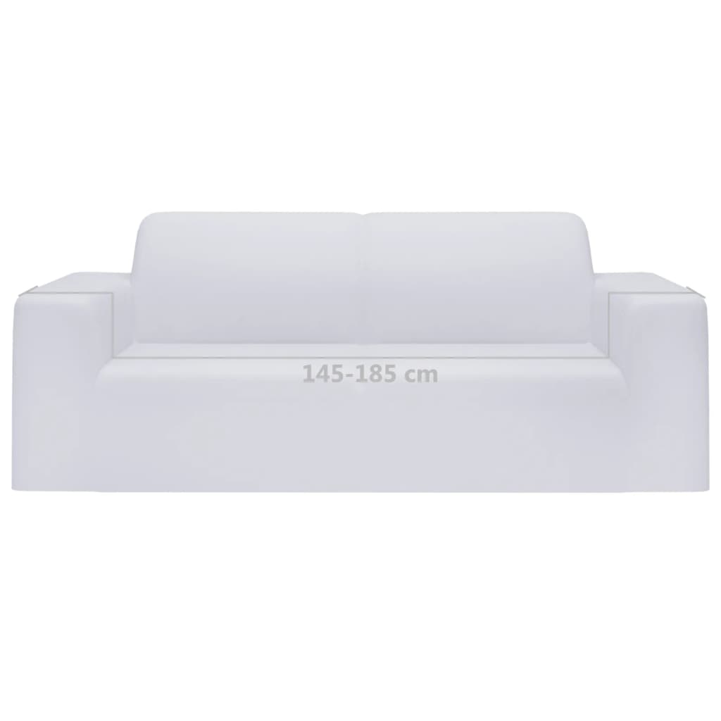 Stretch Sofahusse 2-Sitzer Weiß Polyester-Jersey