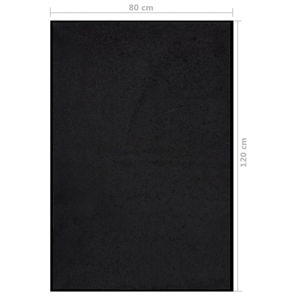 Doormat 80x120 cm Black