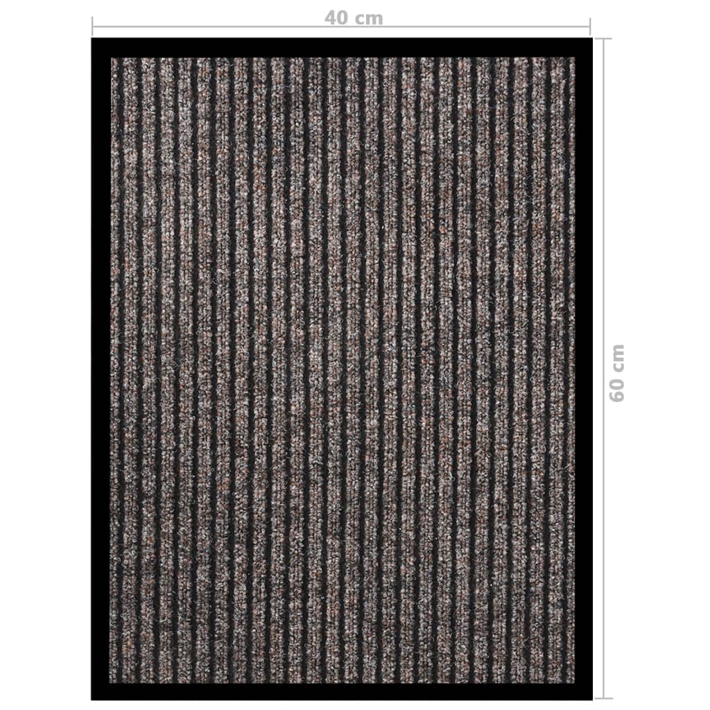 Doormat Beige Striped 40x60 cm