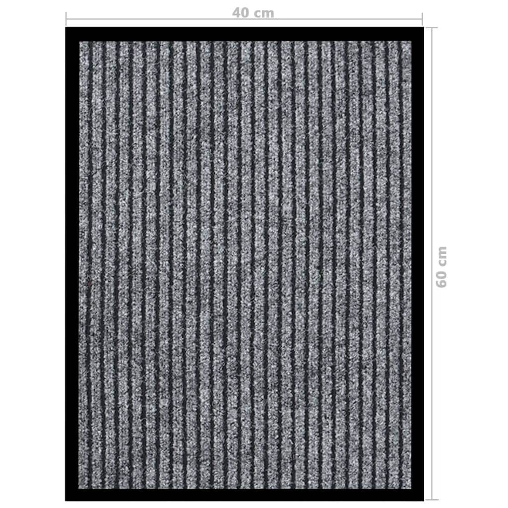 Doormat Grey Striped 40x60 cm