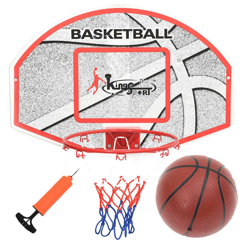 5-piece basketball set for wall mounting 66x44.5 cm