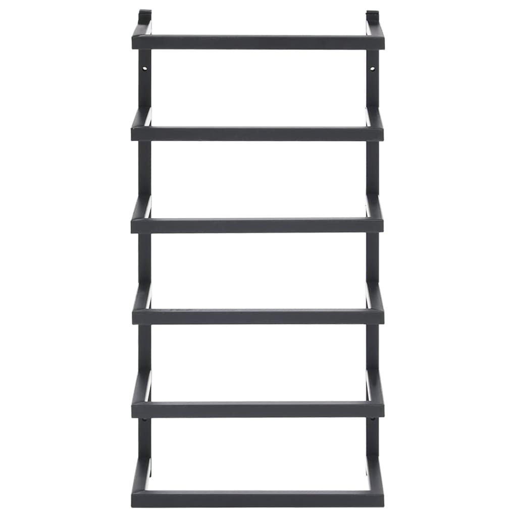 Towel rack black 24x12x48 cm steel