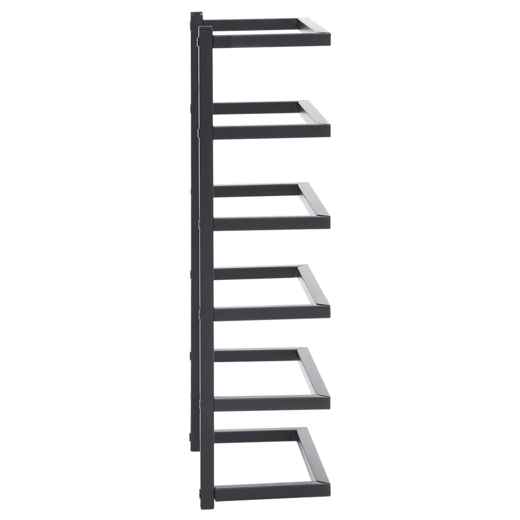 Towel rack black 24x12x48 cm steel