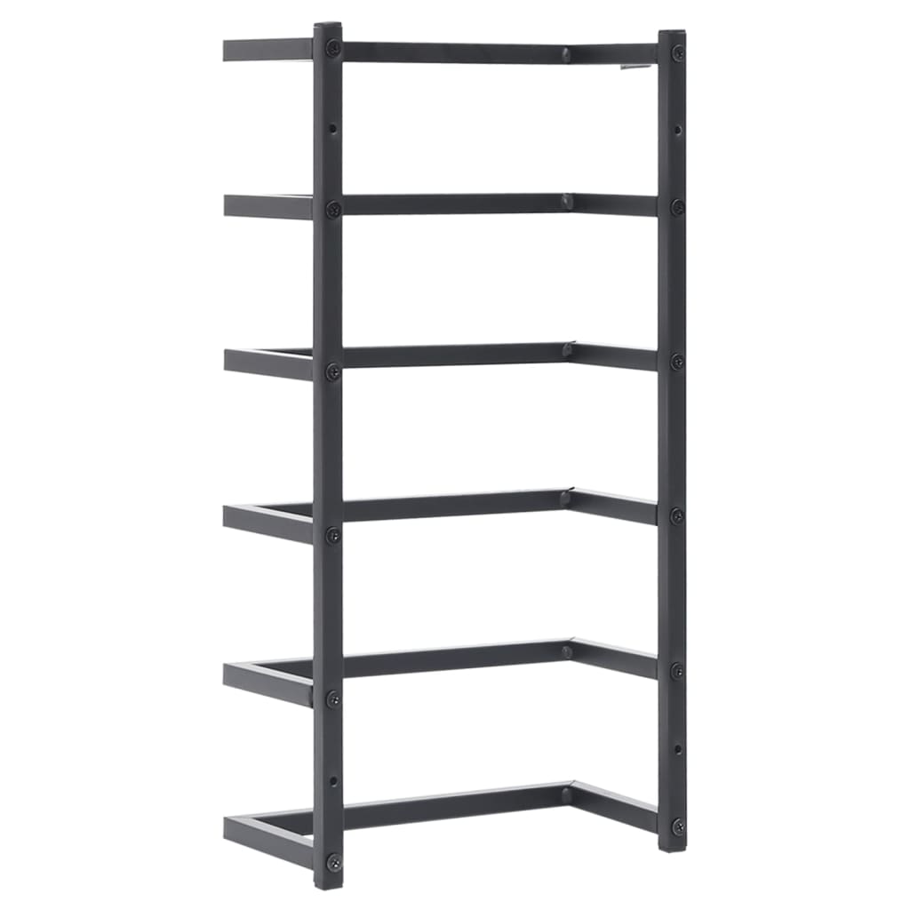 Towel rack black 24x12x48 cm steel