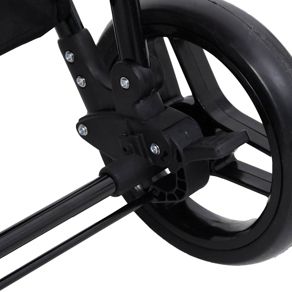 3-in-1 stroller light grey and black steel
