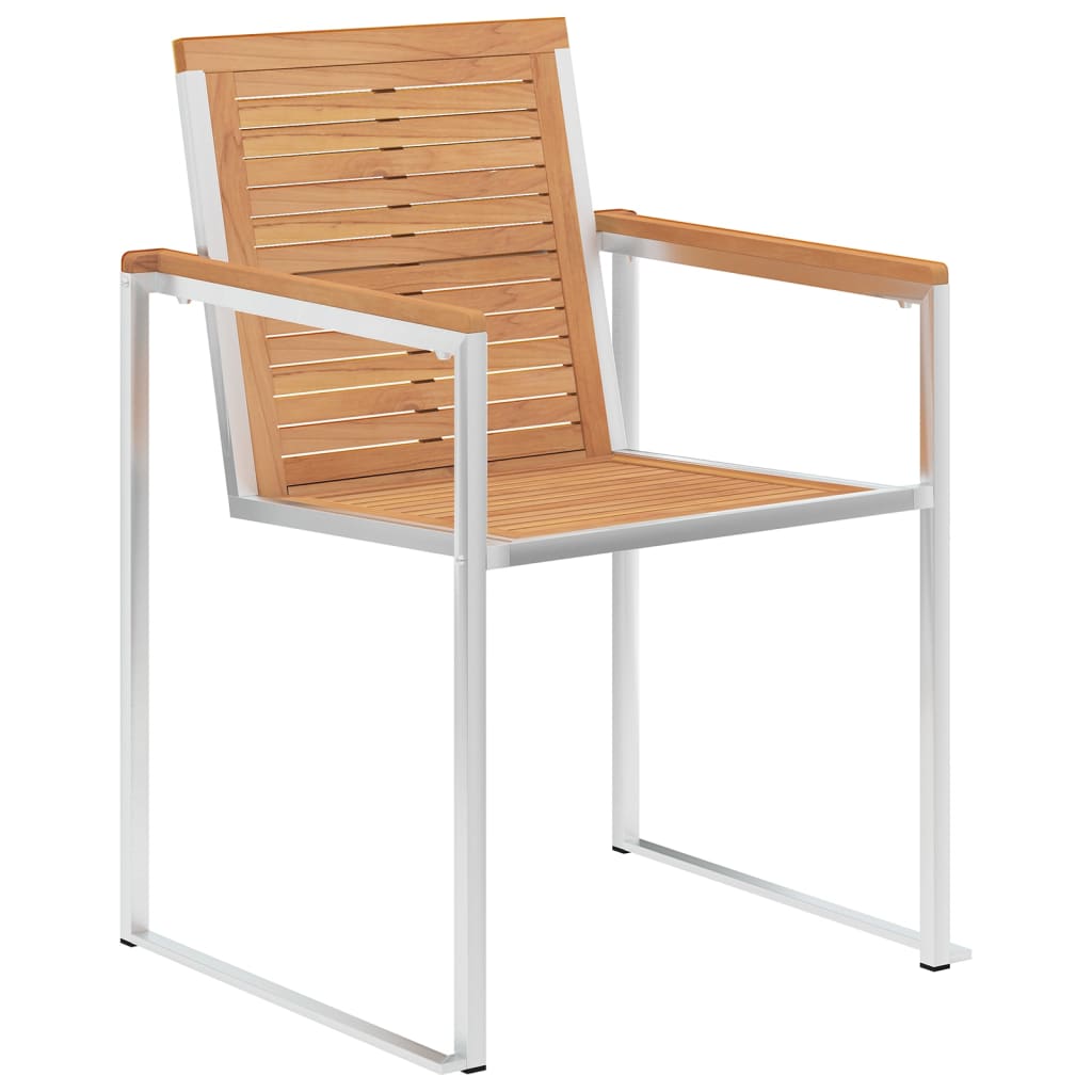 Garden chairs 4 pcs with cushions solid teak wood