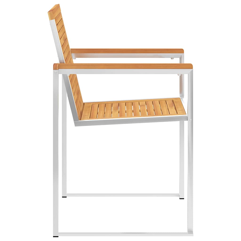 Garden chairs 8 pcs with cushions solid teak wood