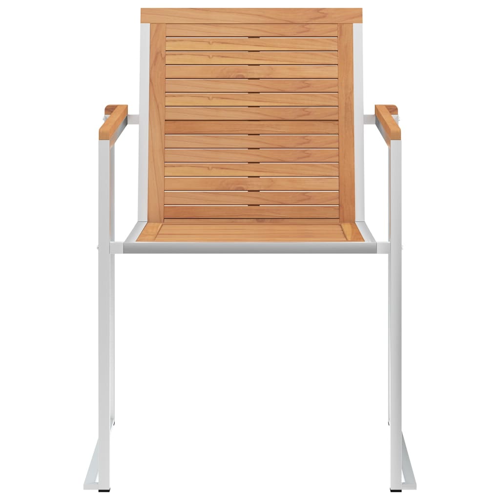 Garden chairs 8 pcs with cushions solid teak wood
