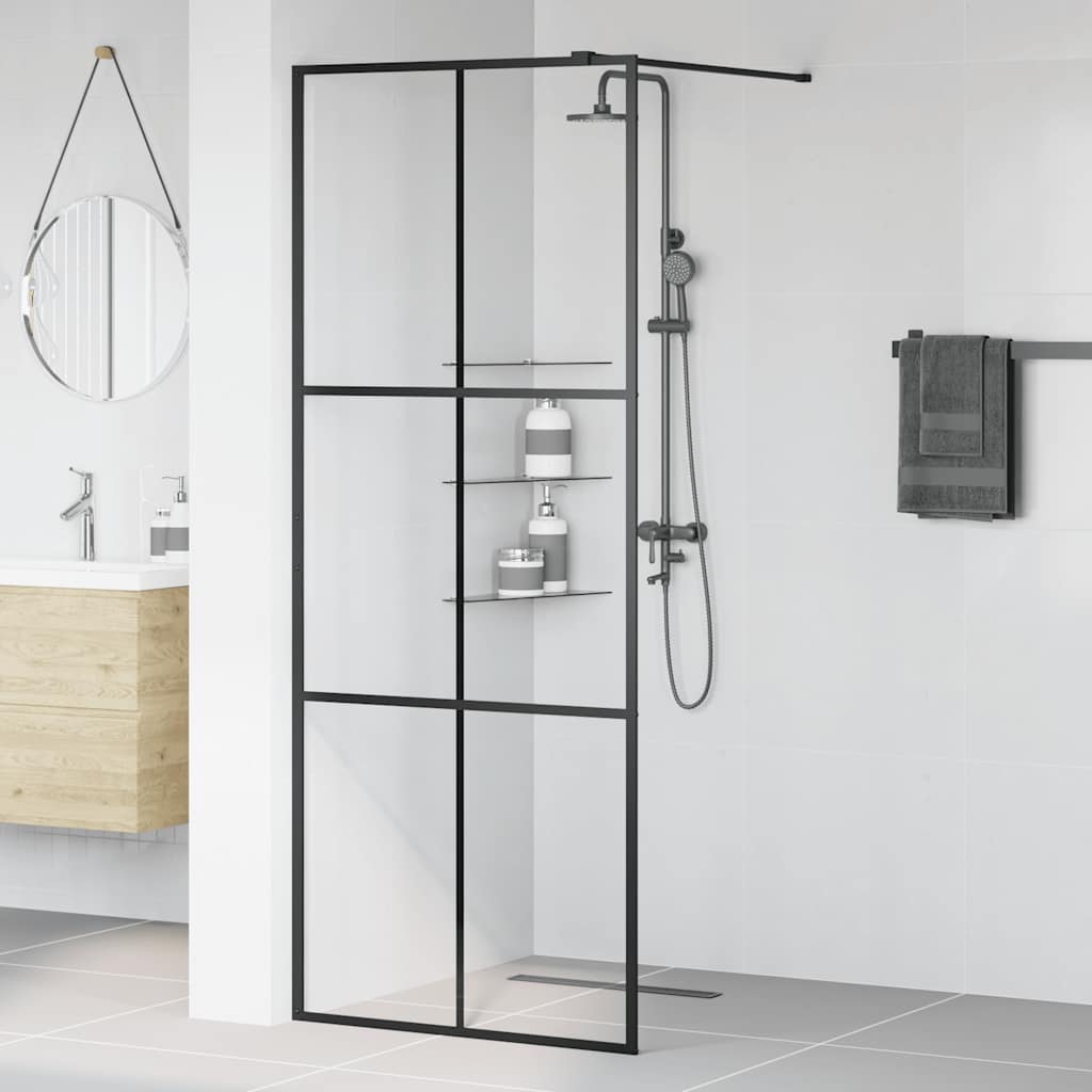 Duschwand für Begehbare Dusche mit Klarem ESG Glas 80x195 cm