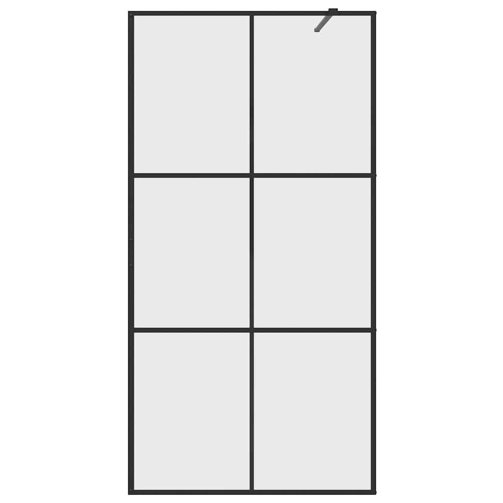 Shower screen for walk-in shower with clear tempered glass 100x195 cm