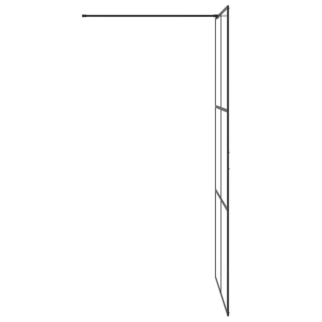 Shower screen for walk-in shower with clear tempered glass 100x195 cm